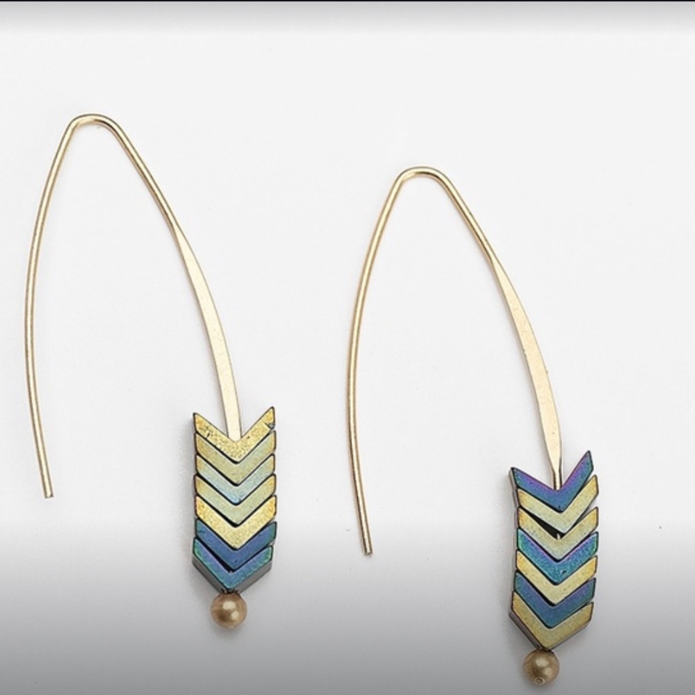 NEW Arrow Drop Earrings Hooks Fancy Ear Wire